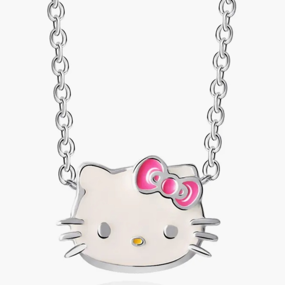 Authentic Hello Kitty 925 Sterling Silver Enamel Necklace - LIMITED EDITION